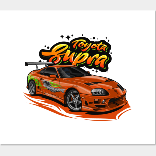 Supra MK4 Graffiti (Orange) Posters and Art